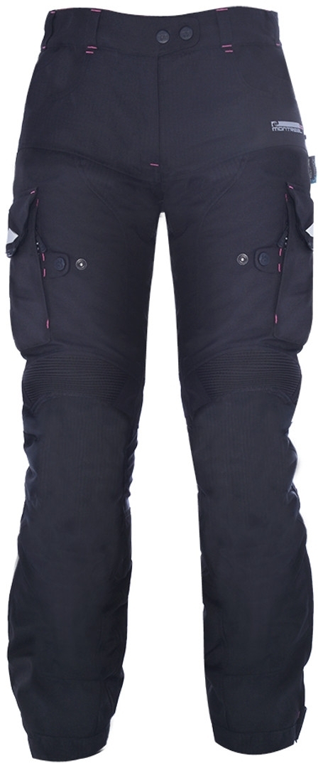 Oxford Montreal 2.0 Ladies Motorcycle Textile Pants, black, Size L for Women, black, Size L for Women