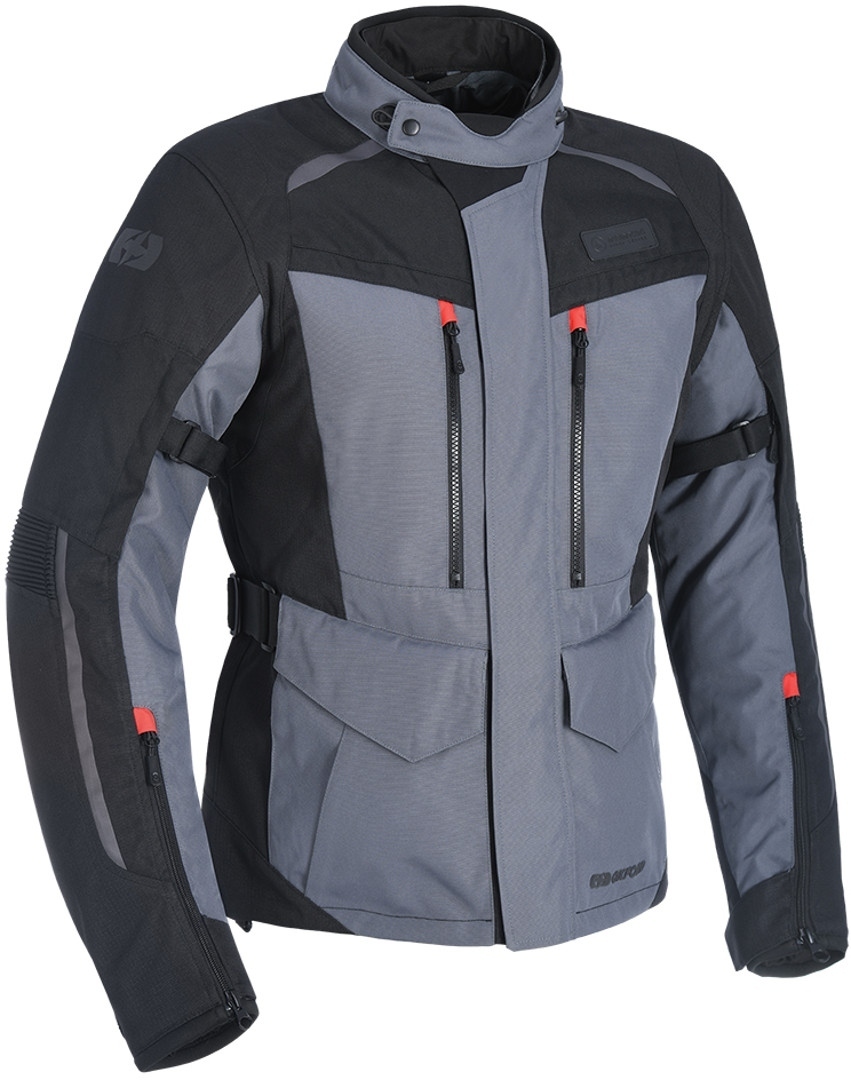 Oxford Continental Motorcycle Textile Jacket, black-grey, Size S, black-grey, Size S