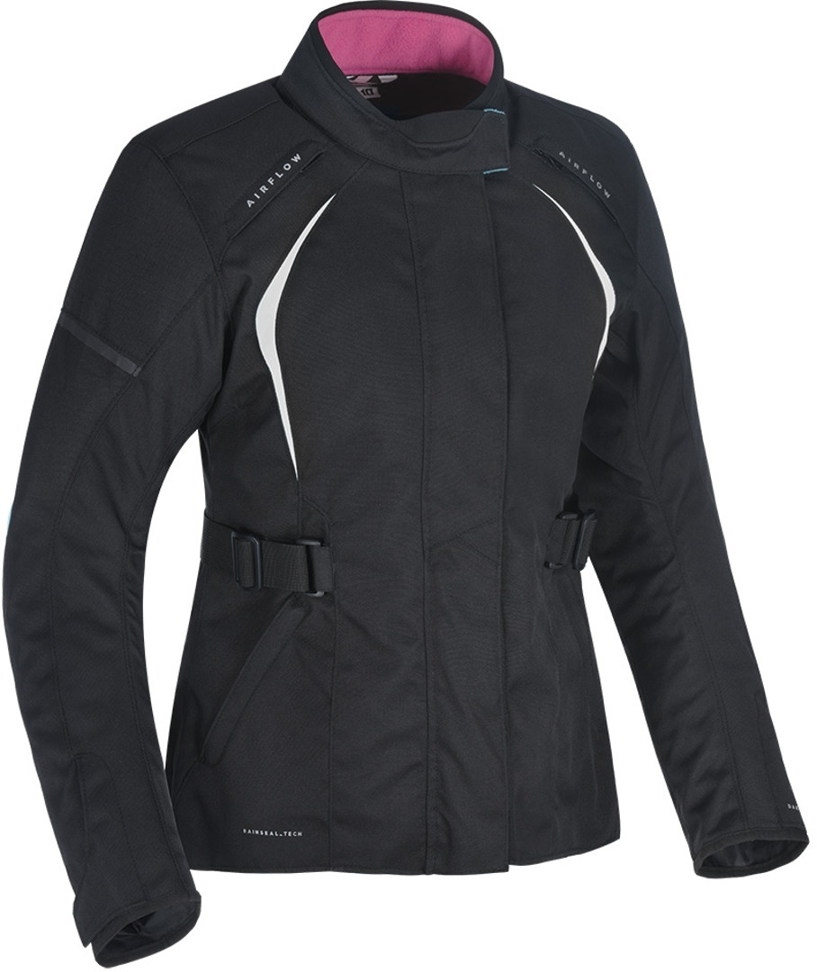 Oxford Dakota 2.0 Ladies Motorcycle Textile Jacket, black-white, Size XS for Women, black-white, Size XS for Women