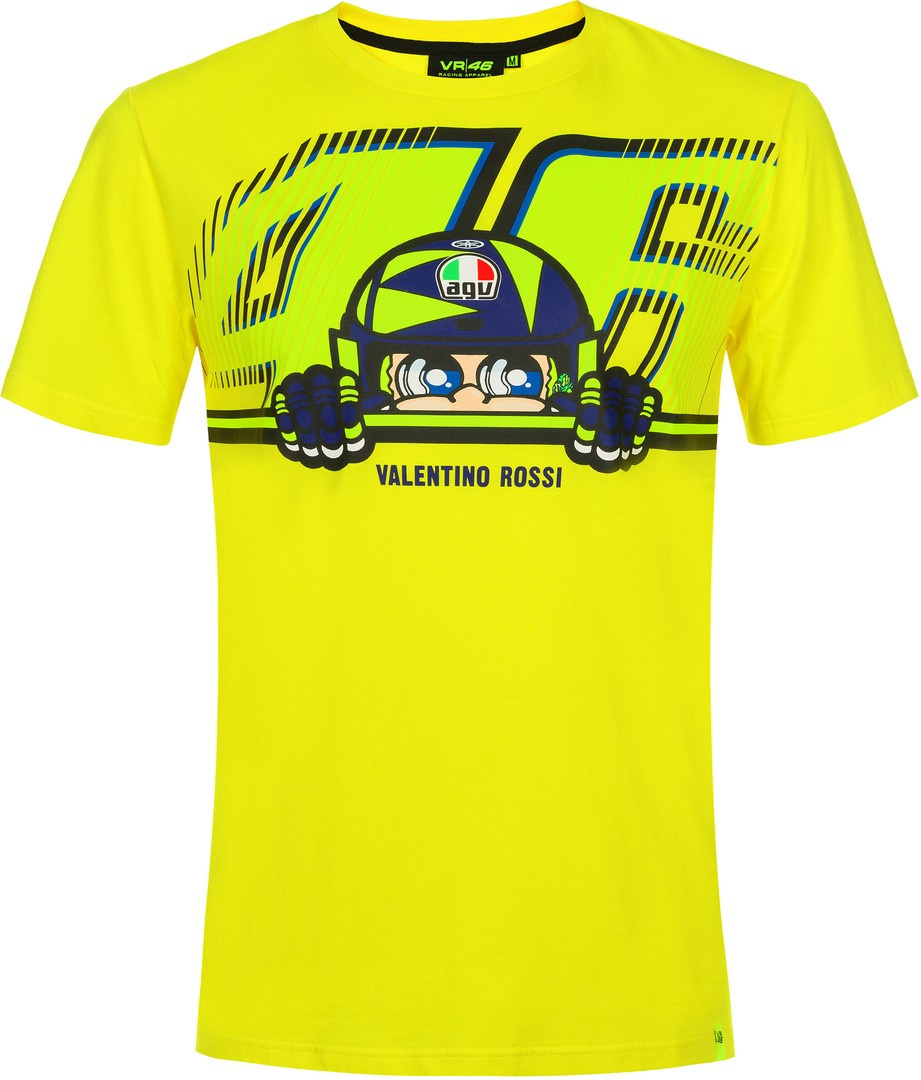 VR46 Cupolino T-Shirt, yellow, Size XS, yellow, Size XS