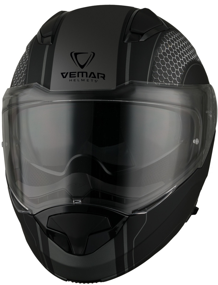 Image of Vermar Sharki Hive Matt casco, nero-grigio, dimensione XL