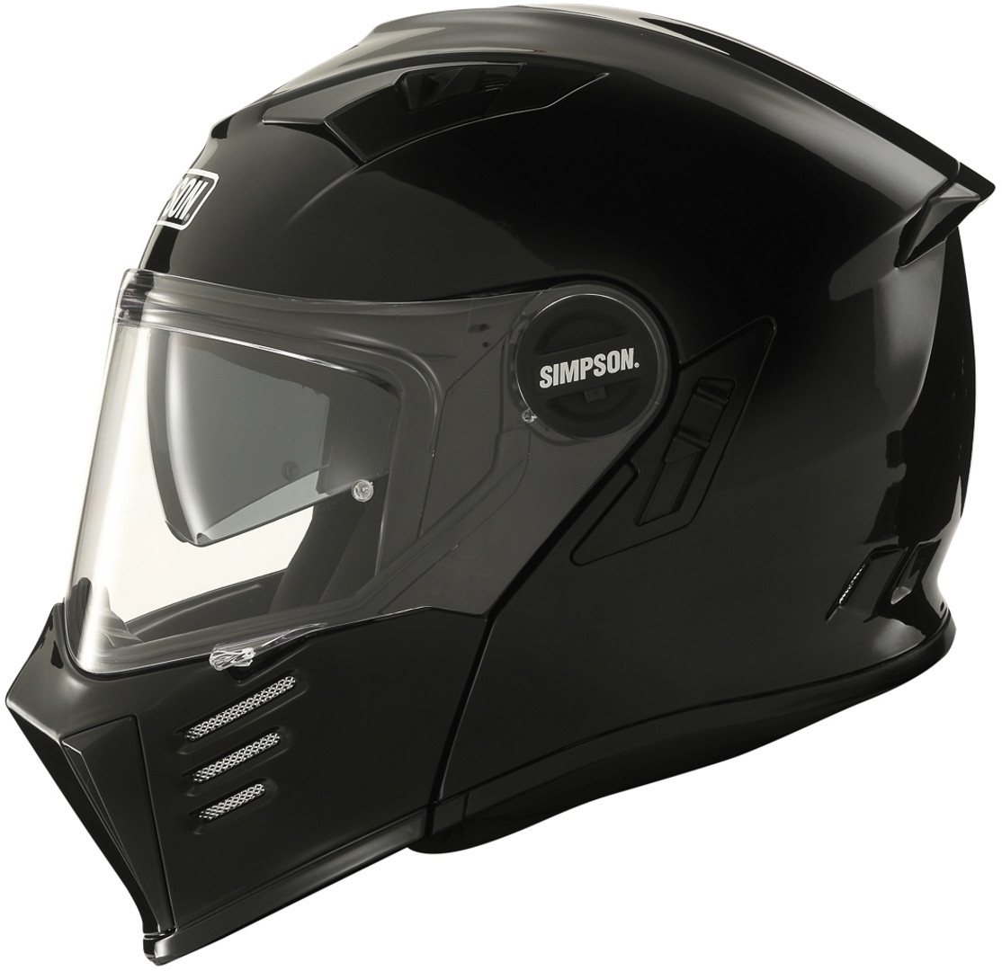 Simpson Darksome Solid Motorcycle Helmet, black, Size S, S Black unisex