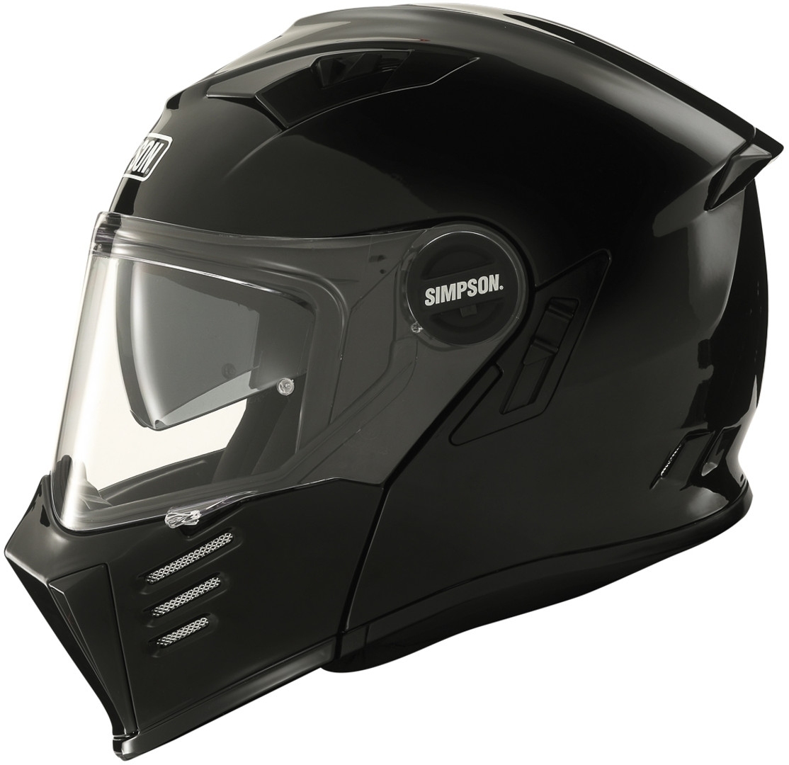 Simpson Darksome Solid Motorcycle Helmet, black, Size S, black, Size S