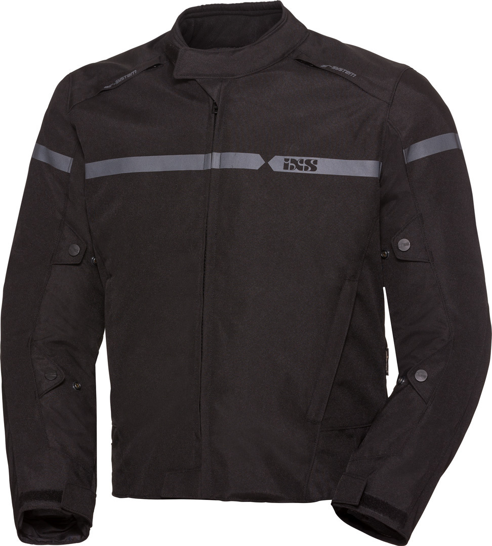 IXS Sport 200 RS-200-ST Waterproof Motorcycle Textile Jacket, black, Size 2XL, black, Size 2XL