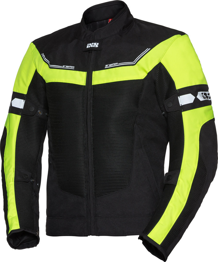 IXS Sport Levante-Air 2.0 Motorcycle Textile Jacket, black-yellow, Size M, black-yellow, Size M