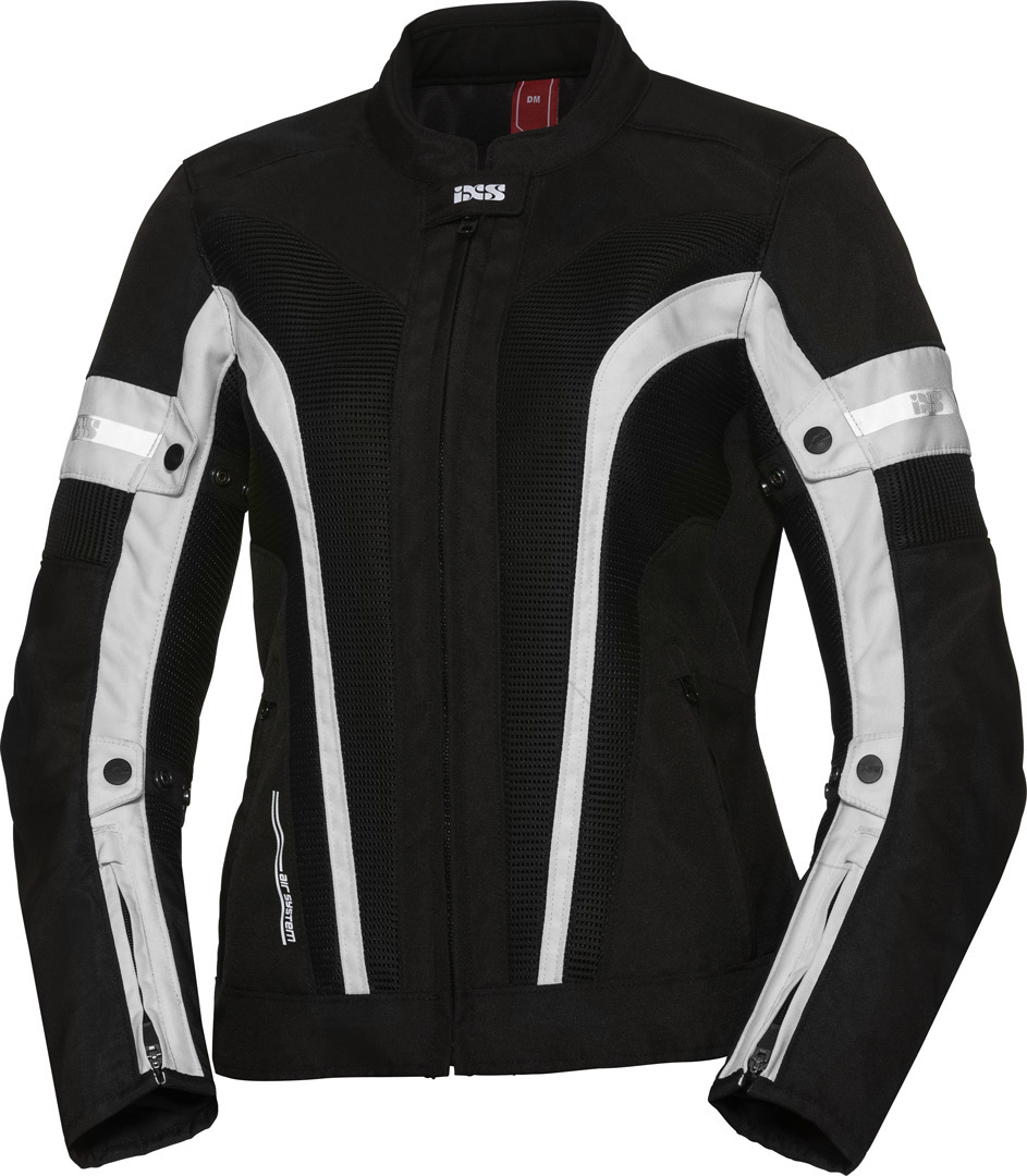 IXS Sport Larissa-Air 2.0 Ladies Motorcycle Textile Jacket, black-white, Size 3XL for Women, black-white, Size 3XL for Women