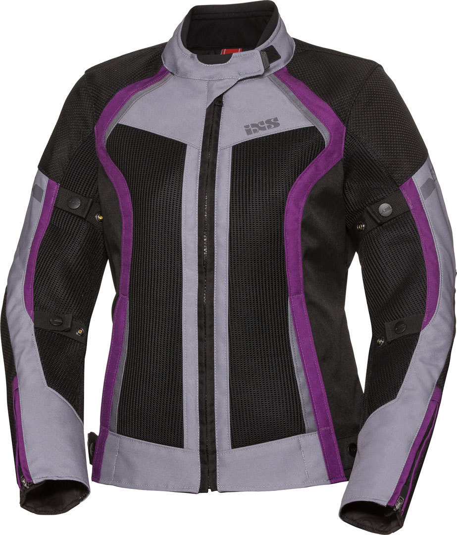 IXS Sport Andorra-Air Ladies Motorcycle Textile Jacket, black-purple, Size M for Women, black-purple, Size M for Women