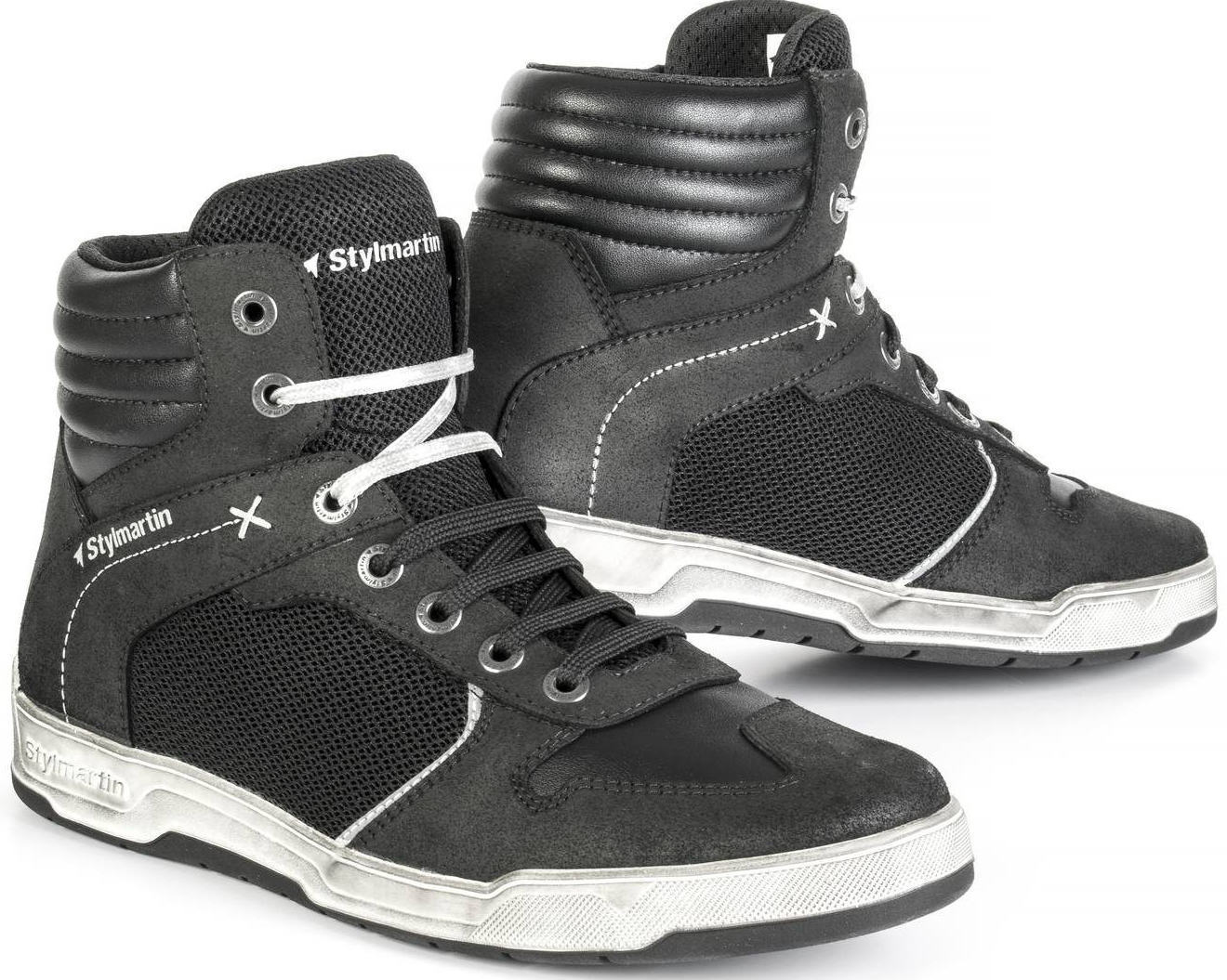 Stylmartin Atom Motorcycle Shoes, black-white, Size 38, black-white, Size 38