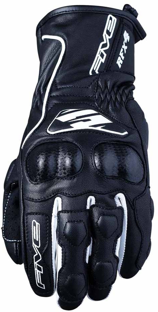 Five RFX 4 Ladies Motorcycle Gloves, black-white, Size S for Women, black-white, Size S for Women