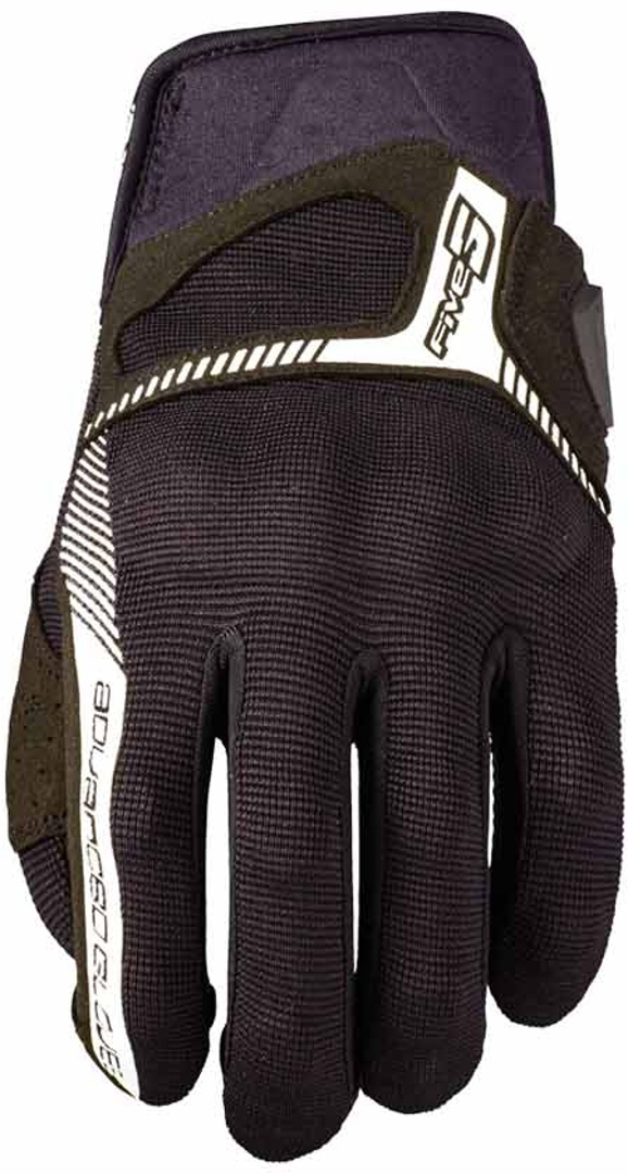 Five RS3 Motorcycle Gloves, black-white, Size XS for Kids, black-white, Size XS