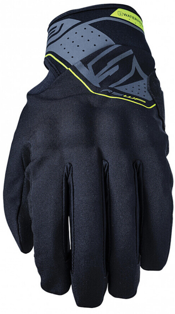 Five RS WP Motorcycle Gloves, black-yellow, Size S, black-yellow, Size S