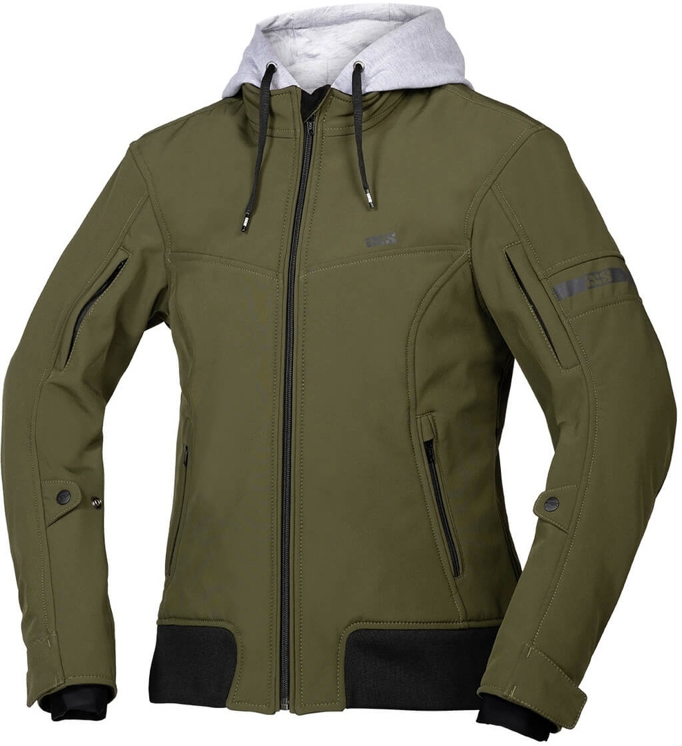 IXS Classic SO Moto Ladies Motorcycle Textile Jacket, green, Size S for Women, green, Size S for Women