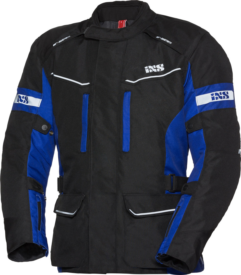 IXS Tour Evans-ST Motorcycle Textile Jacket, black-blue, Size S, black-blue, Size S