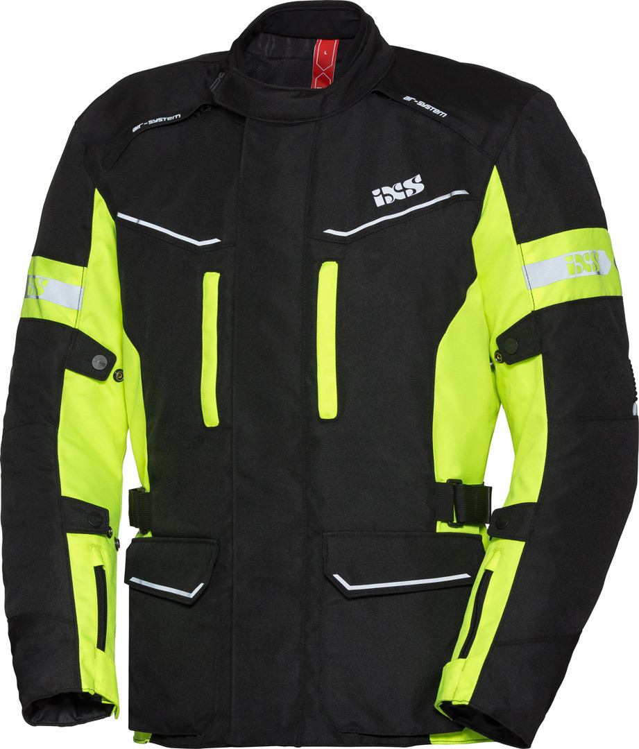 IXS Tour Evans-ST Motorcycle Textile Jacket, black-yellow, Size S, black-yellow, Size S
