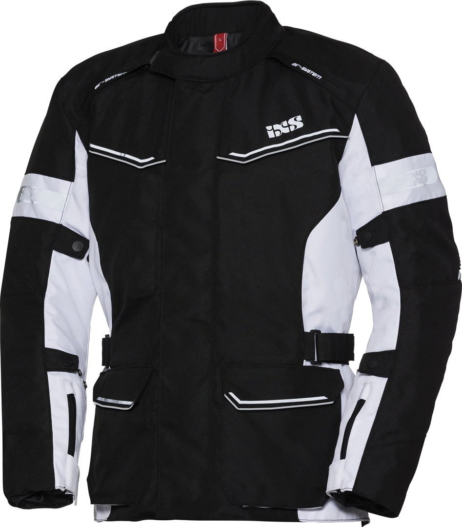 IXS Tour Evans-ST Ladies Motorcycle Textile Jacket, black-white, Size M for Women, black-white, Size M for Women