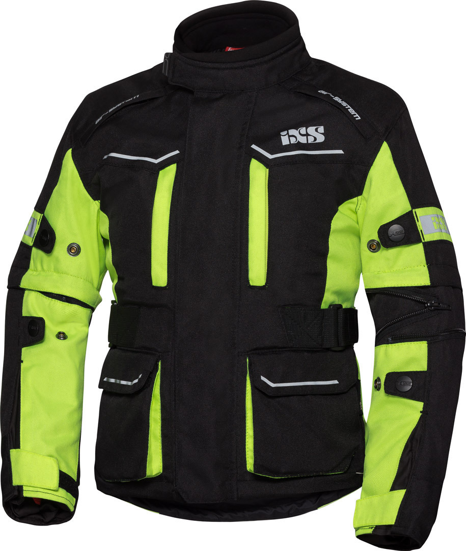 IXS Tour ST 1.0 Kids Motorcycle Textile Jacket, black-yellow, Size 134 140, black-yellow, Size 134 140