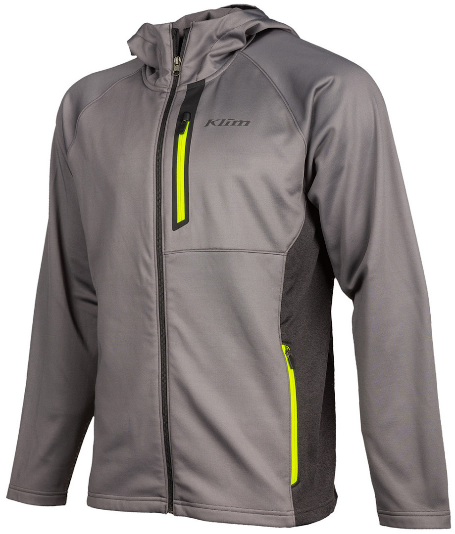Klim Alpha Hoodie, grey-yellow, Size M, grey-yellow, Size M