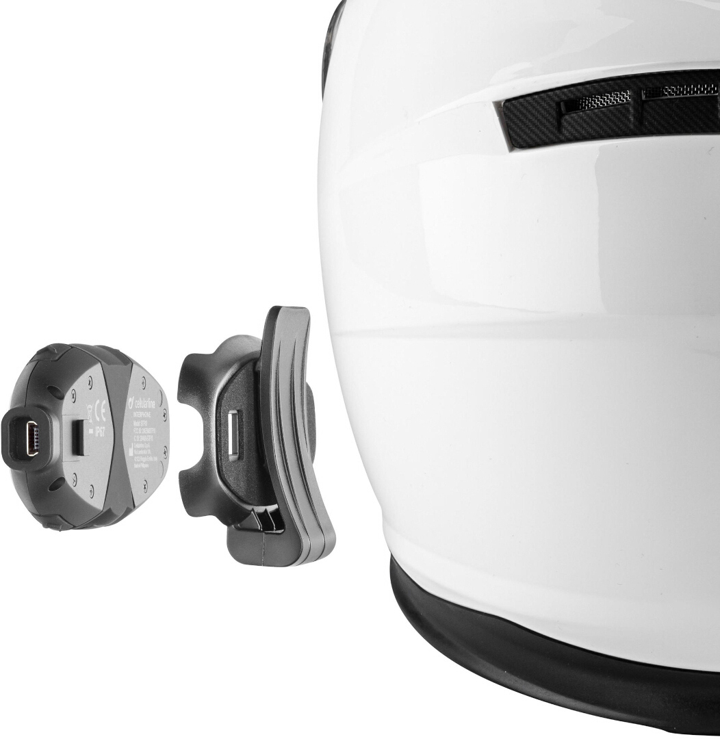 Side view of Interphone Active Bluetooth Communication System Single Pack, black