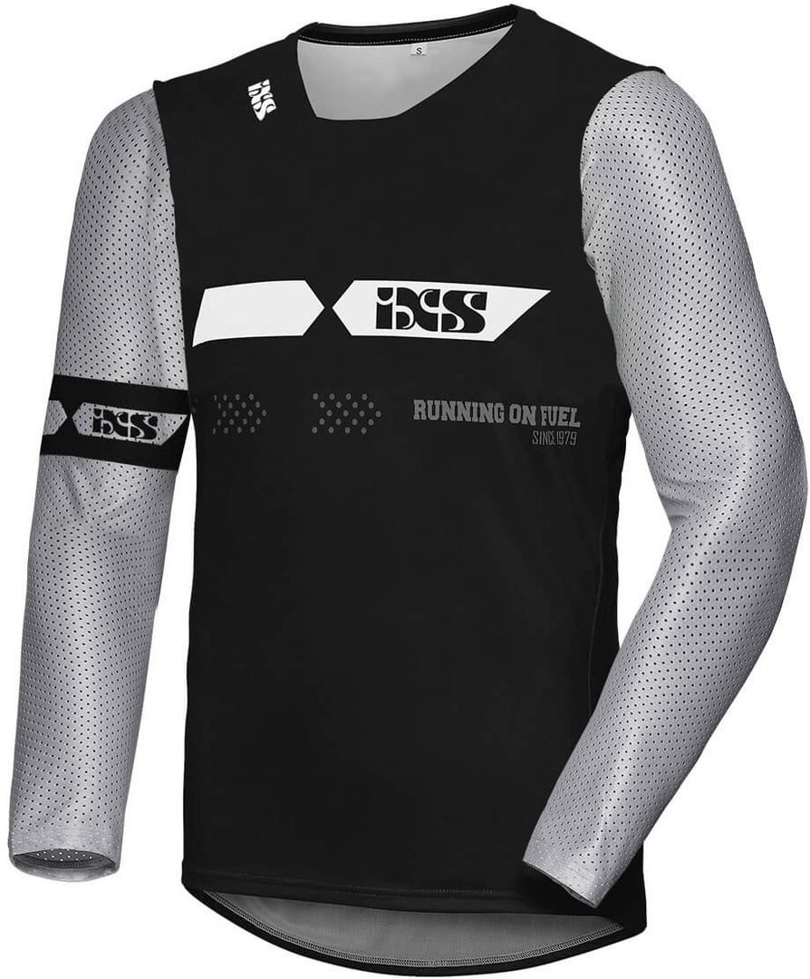 IXS MX Jersey 19 2.0 Slim Motocross Jersey, black-grey, Size M, black-grey, Size M