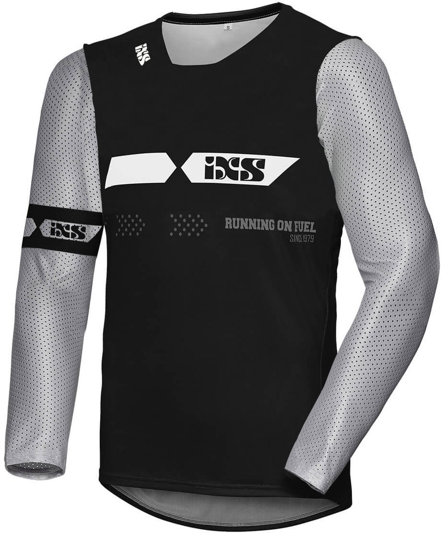 Image of IXS MX Jersey 19 2.0 Slim Maglia motocross, nero-grigio, dimensione M