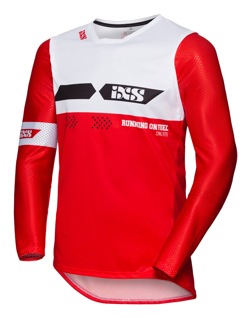 Image of IXS MX Jersey 19 2.0 Slim Maglia motocross, bianco-rosso, dimensione S
