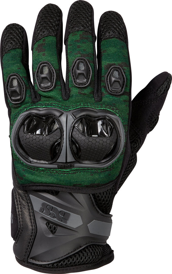 IXS LT Montevideo Air S Motocross Gloves, black-green, Size 3XL, black-green, Size 3XL