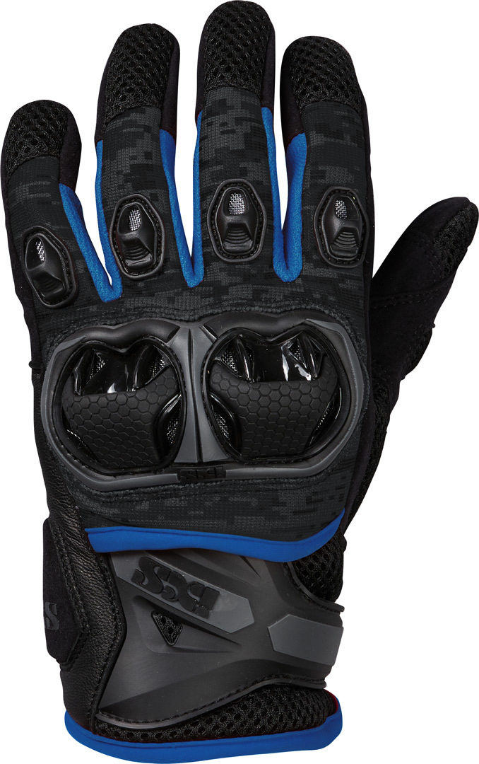 IXS LT Montevideo Air S Motocross Gloves, black-grey-blue, Size XL, black-grey-blue, Size XL