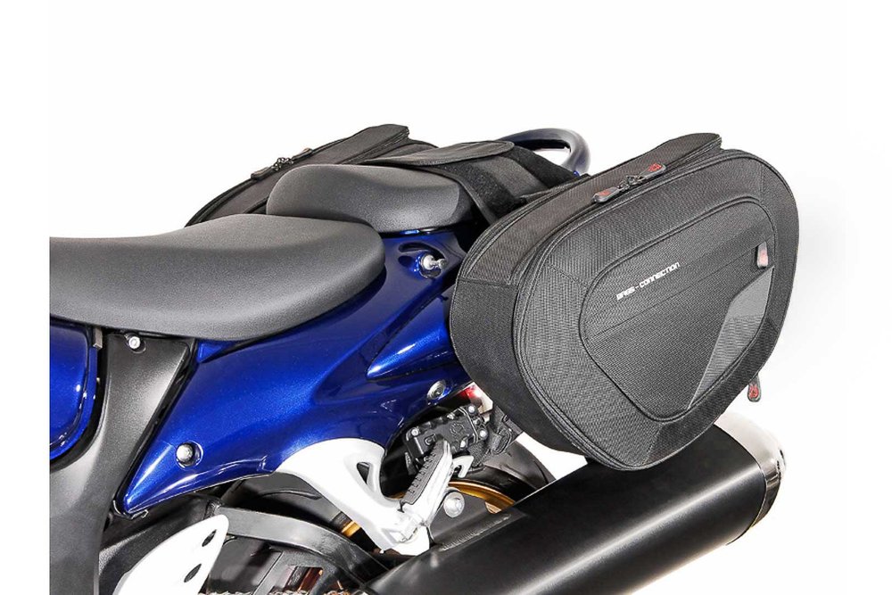 SW Motech BLAZE H saddlebag set Black Grey. Suzuki GSX1300R Hayabusa 08
