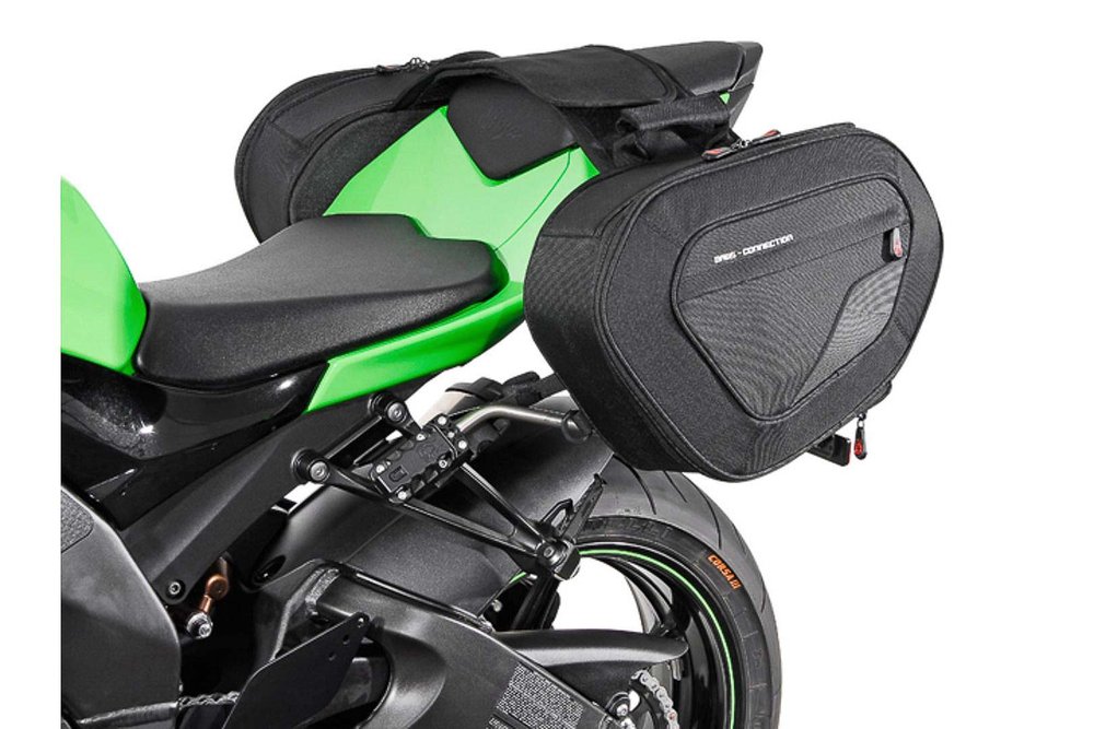 SW Motech BLAZE saddlebag set Black Grey. Kawasaki Ninja ZX 10R 07 10