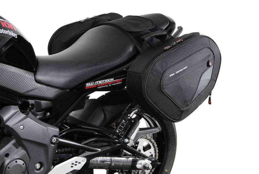 Conjunto de alforje SW-Motech BLAZE - Preto/Cinza. Kawasaki ER-6n / ER-6f (09-11).