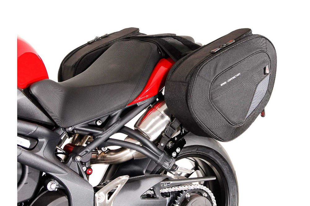 SW Motech BLAZE H saddlebag set Black Grey. Triumph Speed Triple 1050 R 10 15