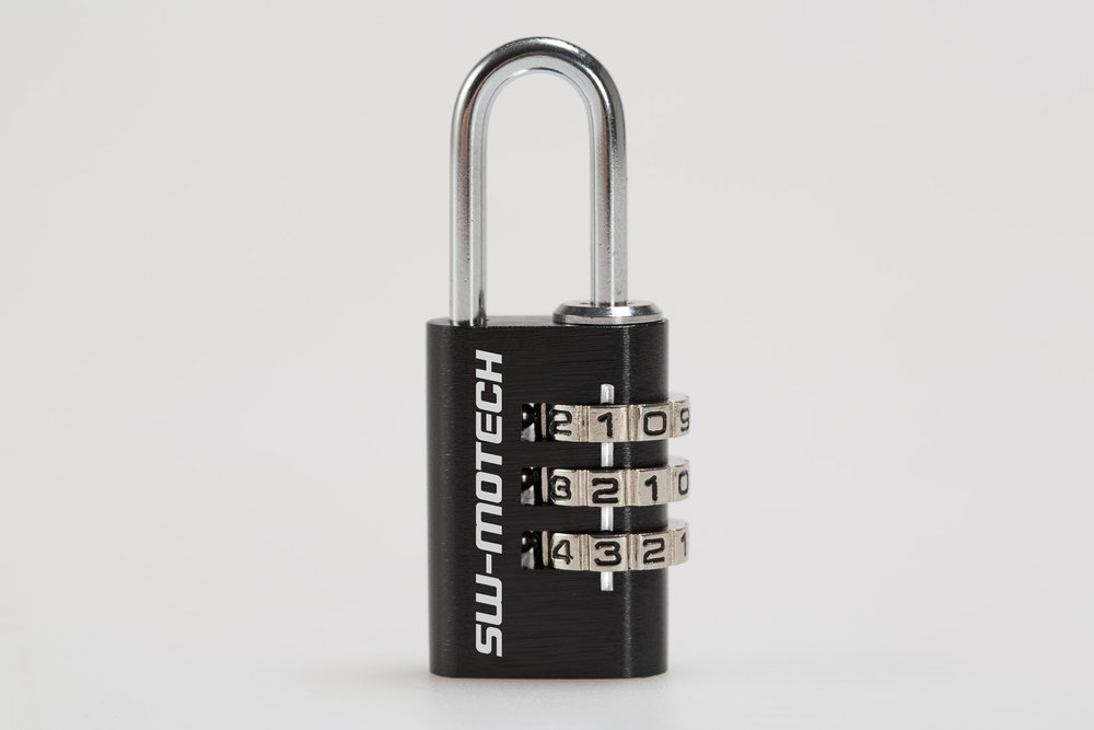 SW-Motech Lock for motorcycle luggage - Black. Combination lock.