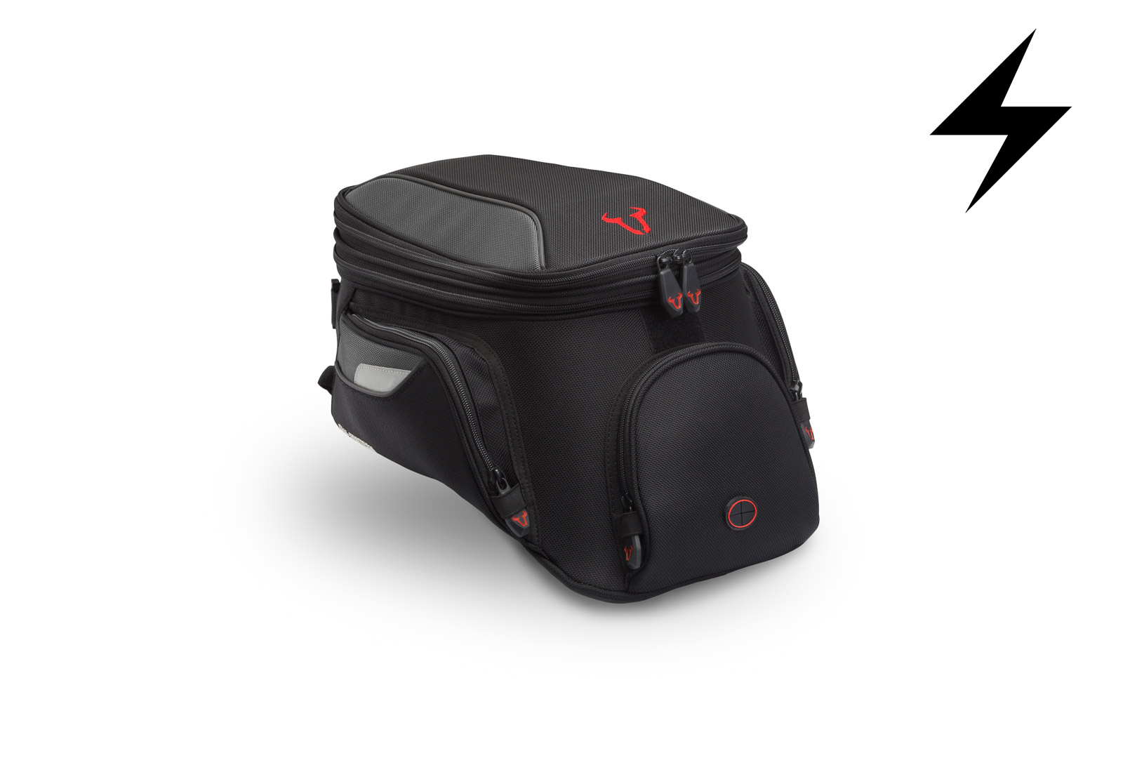 SW-Motech EVO 2.0 City Elektrik-Tankrucksack – 12 V. 11-15 l. Für EVO Tankring. Schwarz/Grau., schwarz