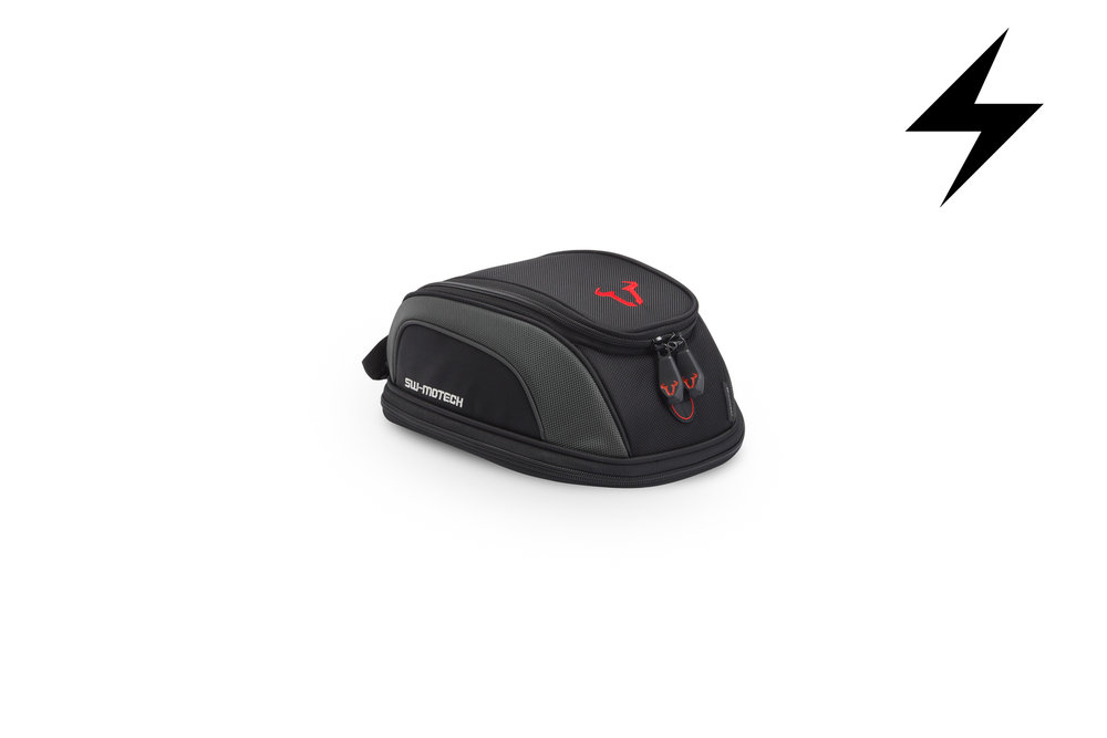 SW-Motech EVO 2.0 Micro Elektrik-Tankrucksack - 12 V. 2,5-5 l. Für EVO Tankring. Schwarz/Grau.