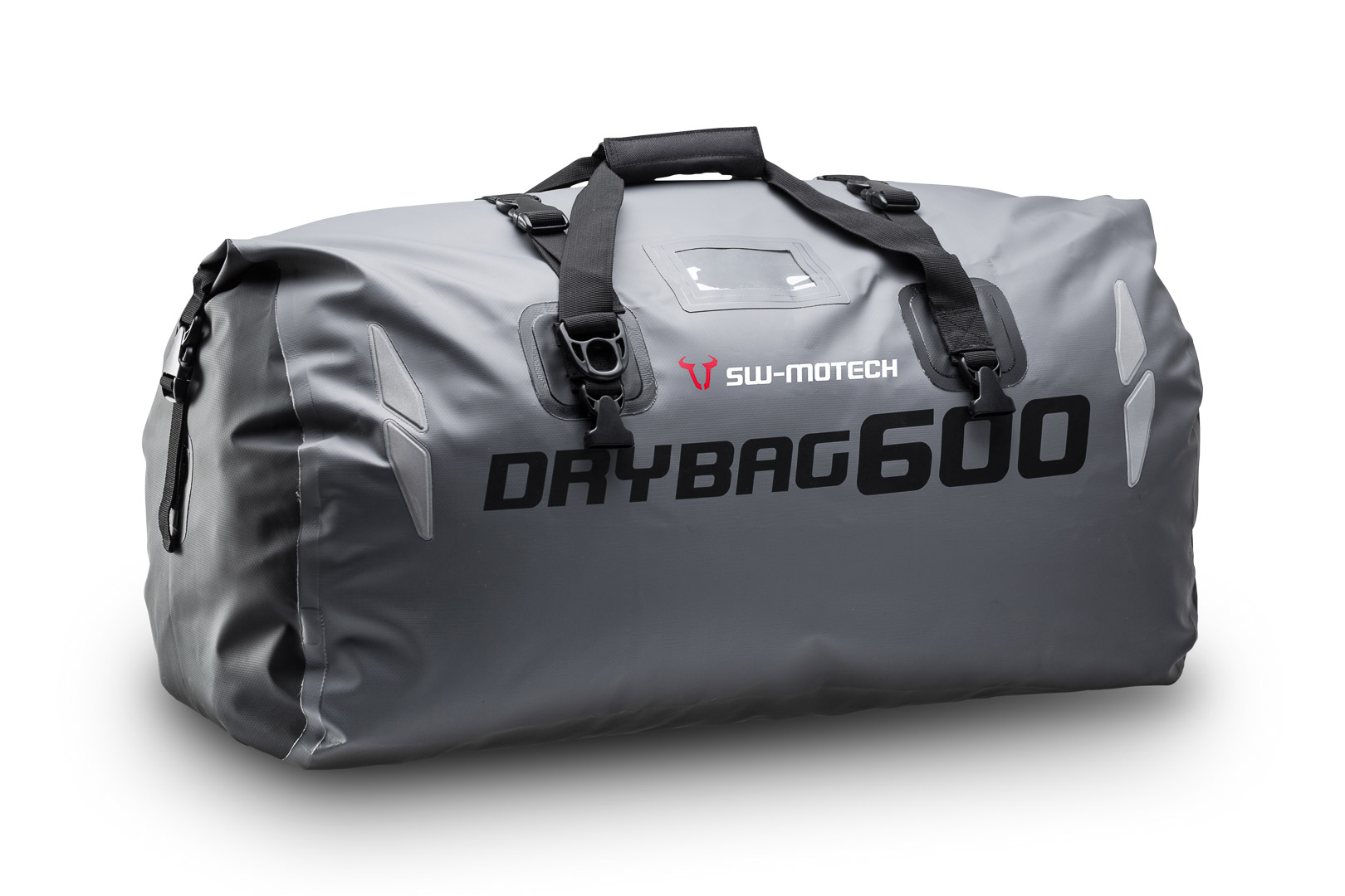 SW-Motech Drybag 600 Hecktasche - 60 l. Grau/Schwarz. Wasserdicht., schwarz-grau, schwarz-grau