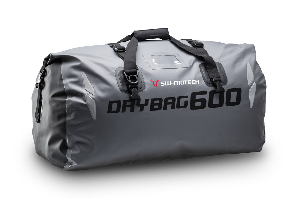 SW-Motech Drybag 600 takalaukku - 60 l. Harmaa/musta. Vedenpitävä.