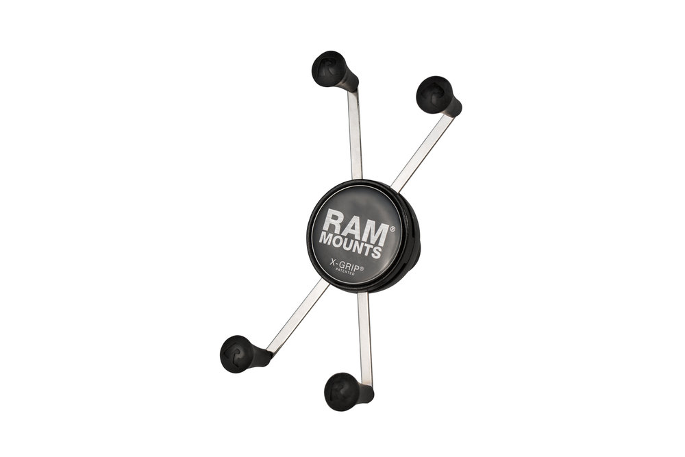 SW-Motech RAM X-Grip IV klemme for store smarttelefoner - Inkl. ball for RAM arm. Enheter 4,4-11,4 cm bredde.