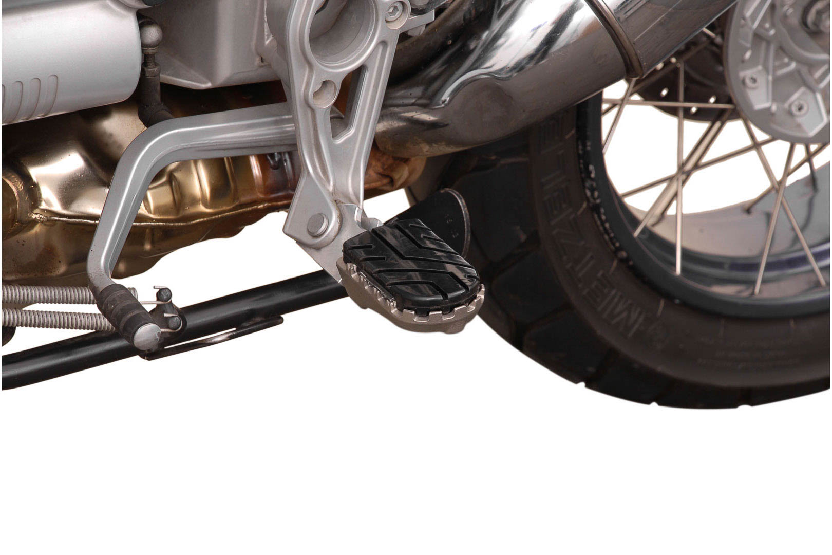 Sw-Motech Unisex Black Silver Ion Footrest Kit - Bmw R1100gs (93-99) / R1200gs (04-12)., Black-Silver