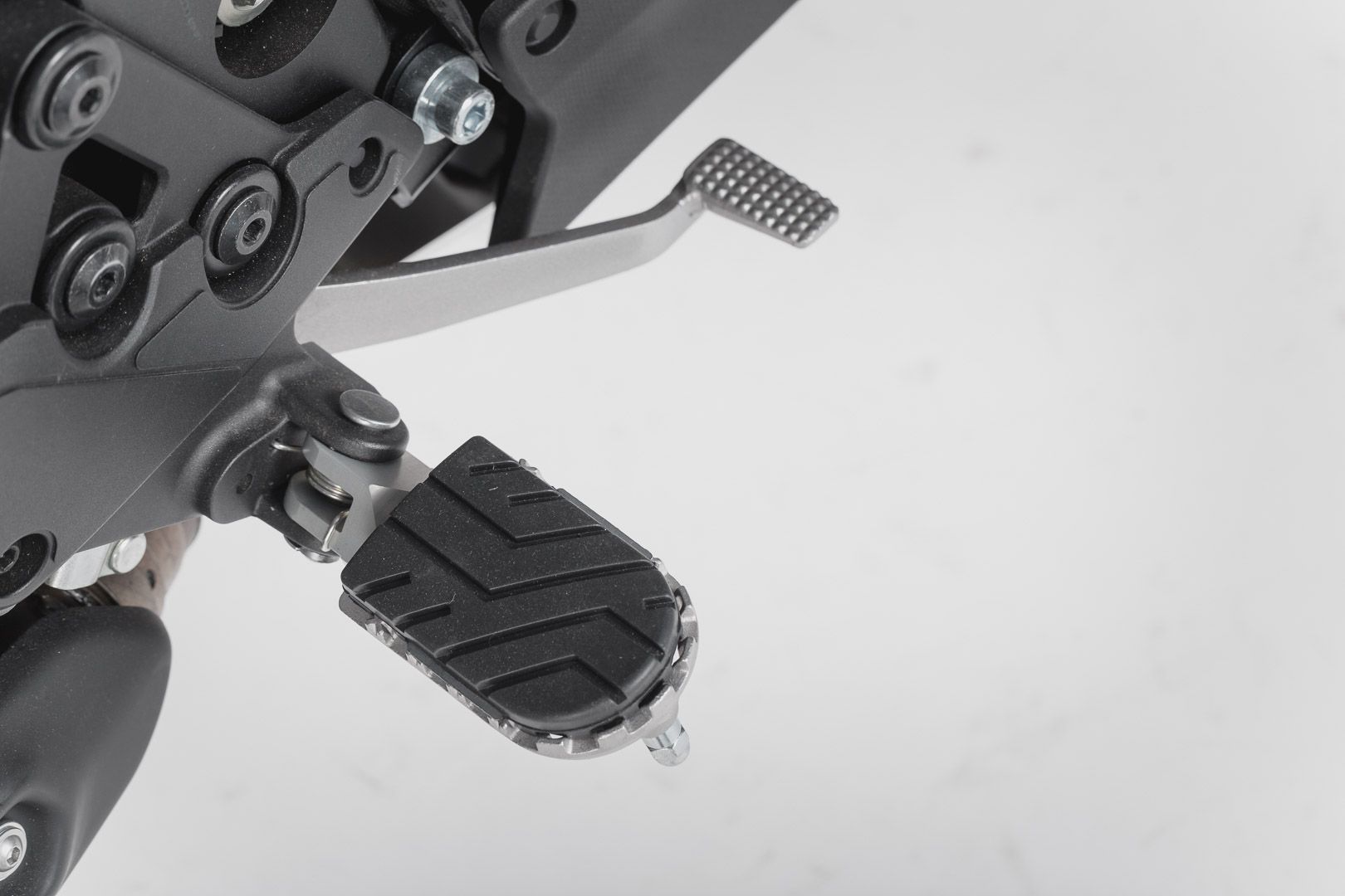 Sw-Motech Unisex Black Silver Ion Footrest Kit - Kawasaki Models., Black-Silver