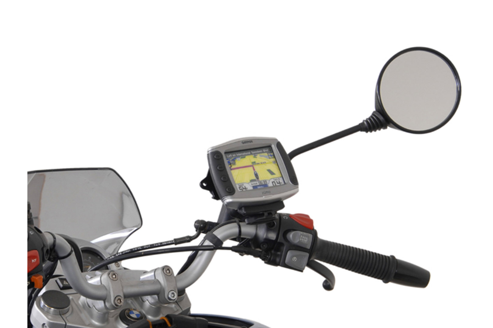 SW-Motech 1" Kugel-Kit - Mit Halterung am Spiegelgewinde für M8/M10 Gewinde