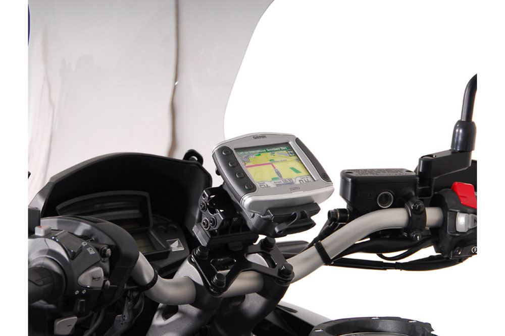 SW-Motech soporte GPS para manillar - Negro. Honda VFR 1200 X Crosstourer (11-).