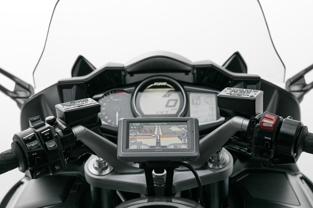 SW-Motech GPS 支架车把 - 黑色。雅马哈 FJR 1300 （04-）。