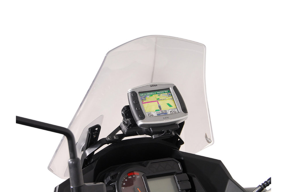 SW-Motech GPS mount for cockpit - Black. Kawasaki Versys 1000 (12-14).