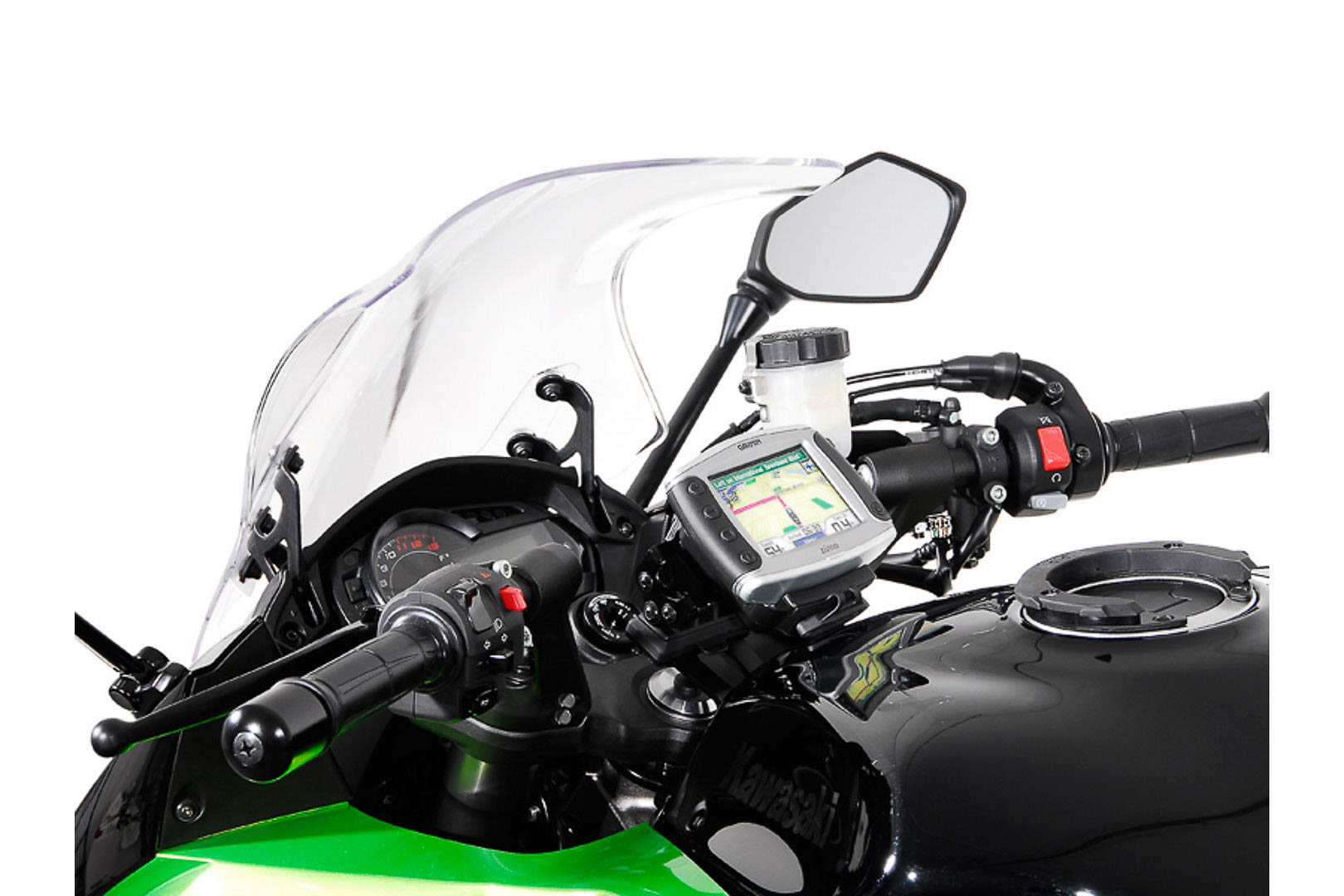 Image of Supporto GPS SW-Motech per manubrio - Nero. Kawasaki Z1000SX, Ninja 1000SX., nero