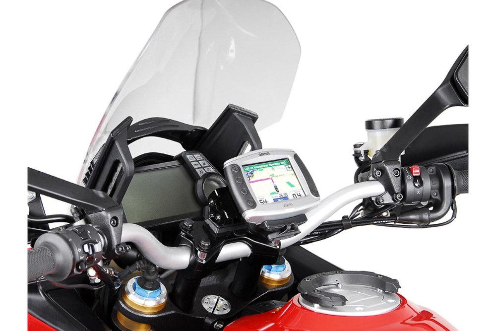 SW-Motech GPS mount voor stuur - Zwart. Ducati Multistrada 1200 / S (10-14).