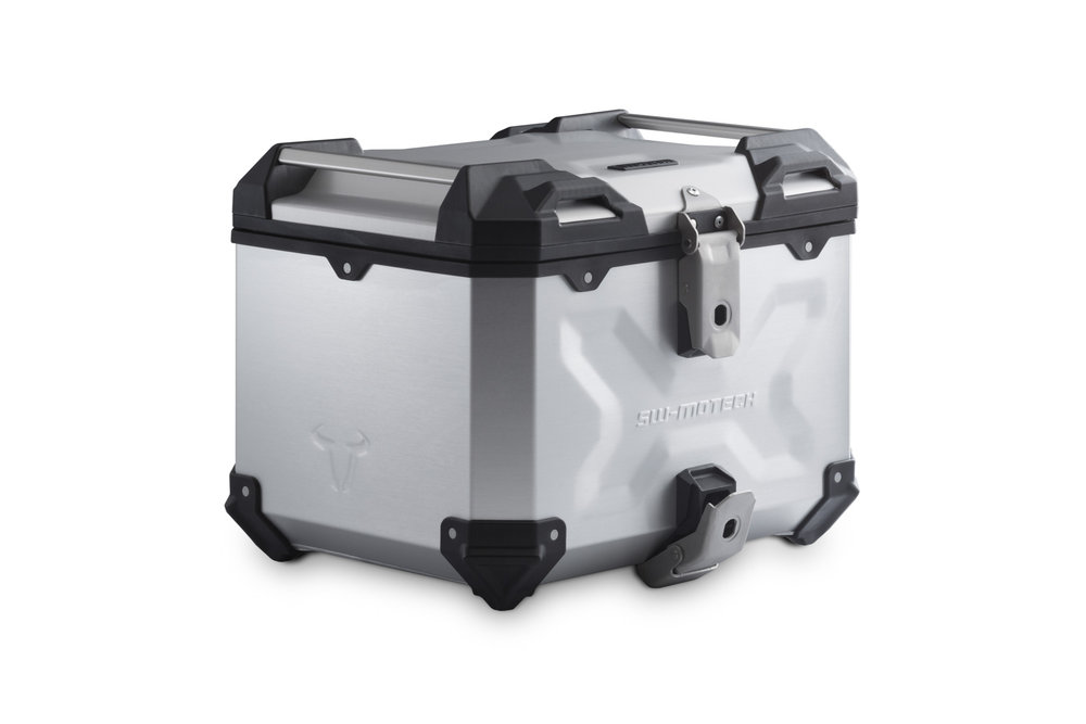 Sistema de maleta superior SW-Motech TRAX ADV - Plata. F750/850GS (17-). Para estante de plástico.