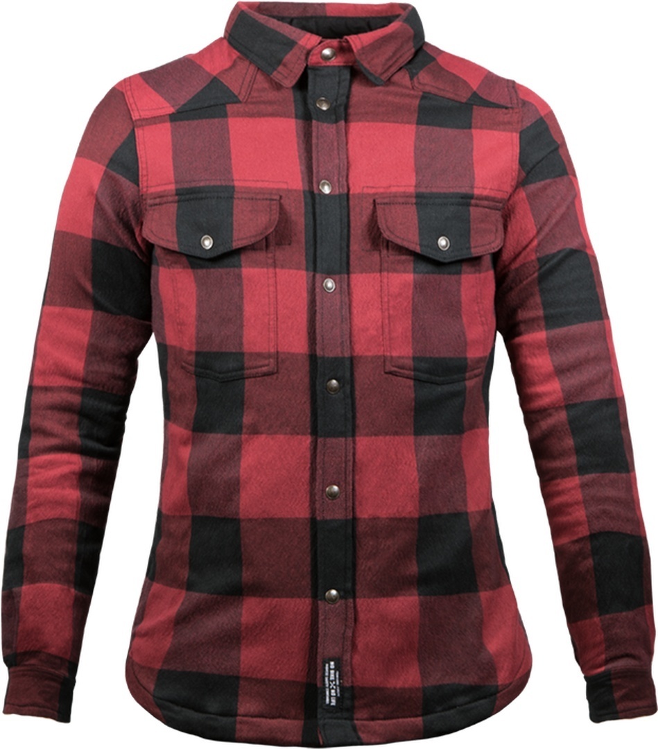 John Doe Motoshirt XTM Ladies Motorcycle Shirt, black-red, Size XL for Women, black-red, Size XL for Women