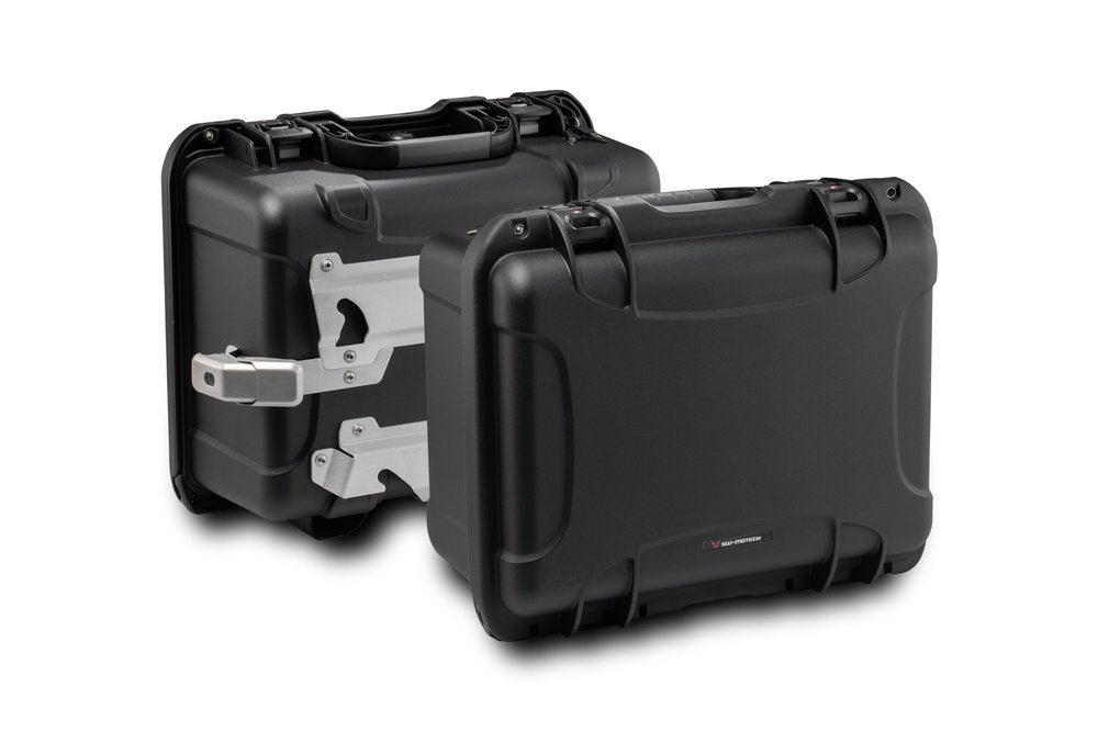 SW-Motech NANUK side case systeem - Zwart. Honda NC700S/X (11-14),NC750S/X (14-15).