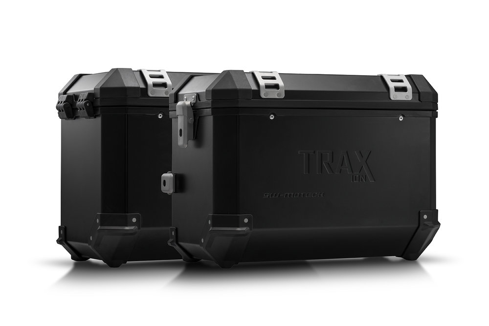 Sistema di valigie in alluminio SW-Motech TRAX ION - Nero. 45/45 l. Honda VFR800X Crossrunner (15-).