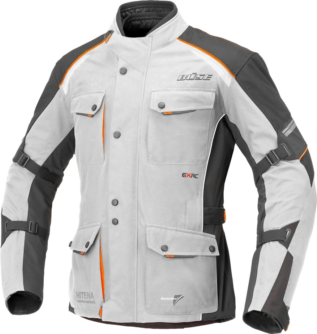 Büse Porto Motorcycle Textile Jacket, grey, Size 54, grey, Size 54